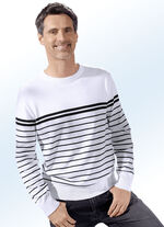 Rundhalspullover in 3 Farben WEISS