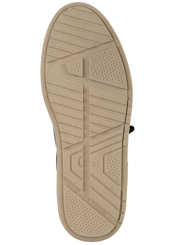 ELENA EDEN Schnürschuh mit Velour-Besatz SCHWARZ-BEIGE