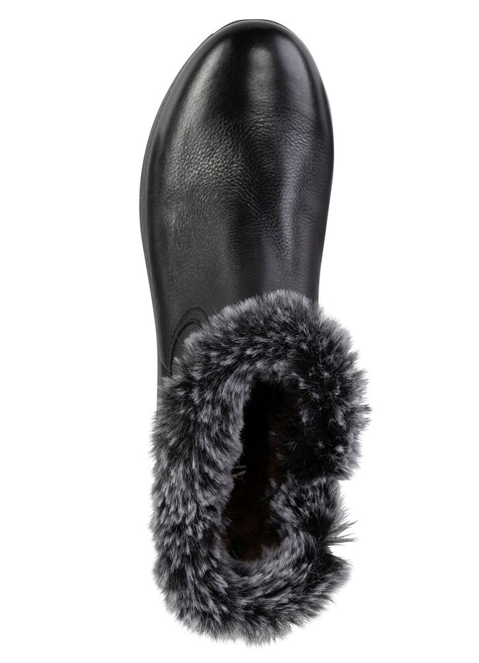 Caprice, gef&uuml;tterte Damen-Stiefeletten, Winterschuhe, Weite H, mit herausnehmbarem Fu&szlig;bett SCHWARZ