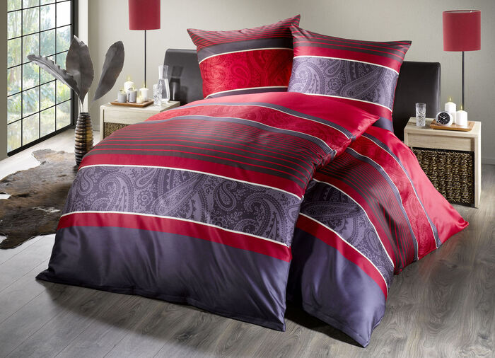 Bettw&auml;sche-Garnitur von Kleine Wolke RUBINROT