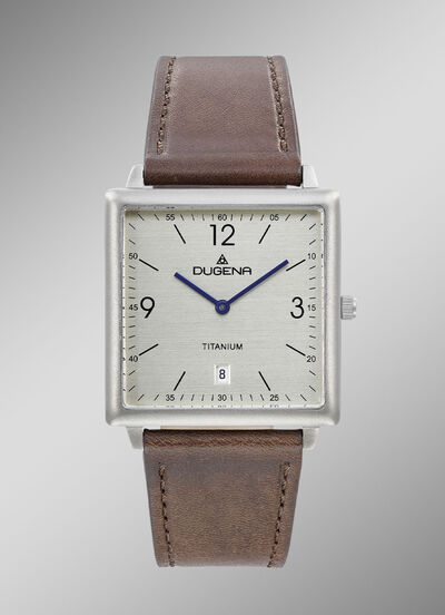 Dugena-Quartz-Herrenuhr mit robustem Titangehäuse 