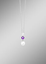 Anhänger mit Süßwasser-Zuchtperle und Amethyst 