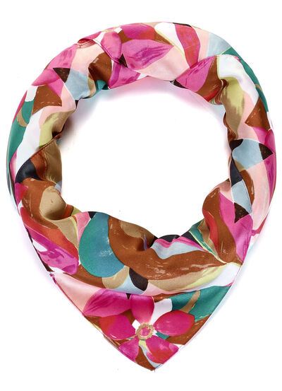 Nikituch mit Fantasieblüten- und blätter-Dessin 