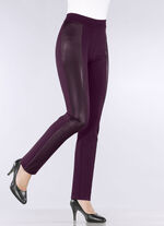 Hose im angesagten Materialmix BROMBEER