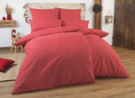 Bettwäsche-Garnitur mit Reißverschluss ROT