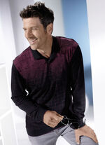 Poloshirt in 2 Farben SCHWARZ-BORDEAUX
