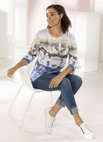 Edel-Jeans in 7/8-Länge mit hübschem Glitzersteinchenbesatz JEANSBLAU