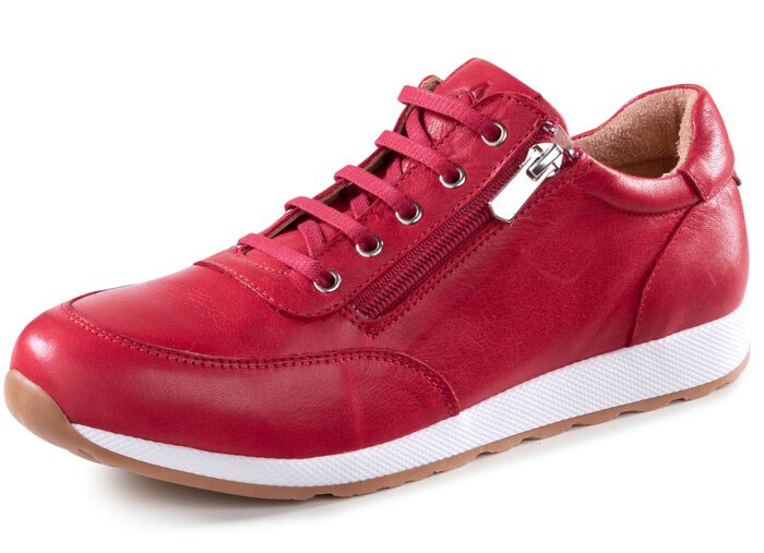 Andrea Conti Schn&uuml;r-Sneaker  aus weichem Nappaleder ROT