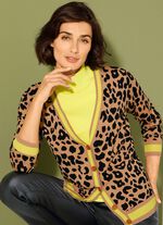 Strickjacke mit Tierfell-Optik 