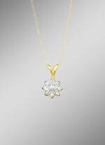 Anh&auml;nger mit Brillant und Diamanten 