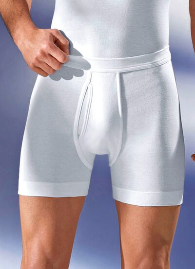 Schiesser Unterhose aus Feinripp mit Eingriff, wei&szlig; 