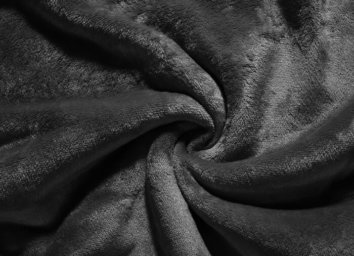 Superkuschelige Wohndecke in Teddyfleece-Qualität ANTHRAZIT