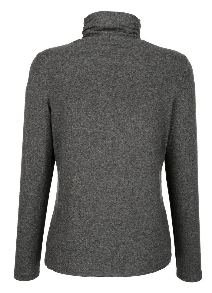 Shirt mit Raffungen in 5 Farben ANTHRAZIT