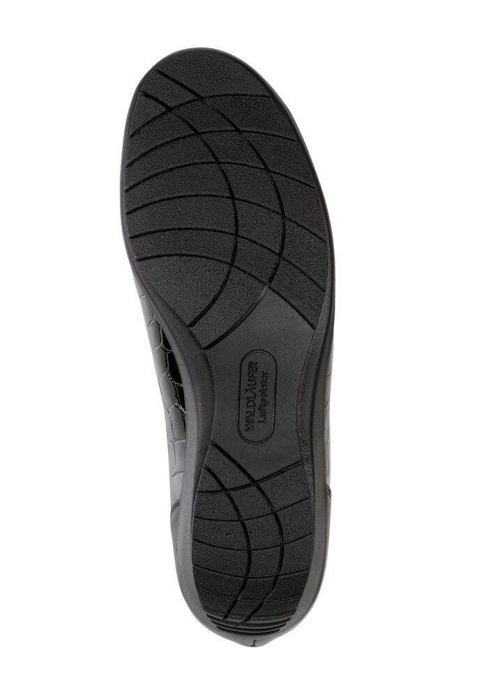 Waldläufer Slipper aus krokogeprägtem Lackleder und Nappaleder 