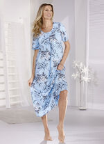 Kn&ouml;chellanges Nachthemd mit kurzen &Auml;rmeln 