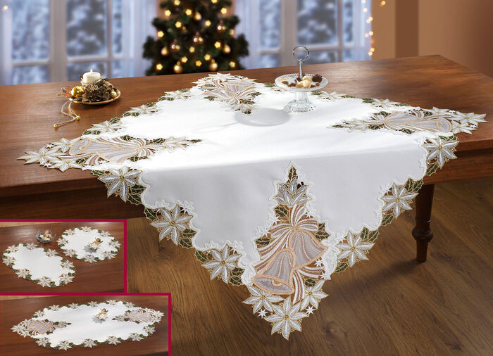 Tischdekoration mit Organza-Eins&auml;tzen 