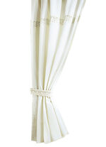 Übergardine mit aufgesetzter Häkelborte CREME