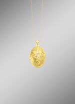 Elegantes, vergoldetes Medaillon aus Silber 925/- fein 