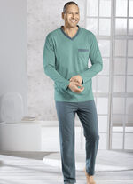 Zweierpack Schlafanzüge mit V-Ausschnitt und offenen Abschlüssen  