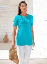 Unifarbene Shirt-Tunika 