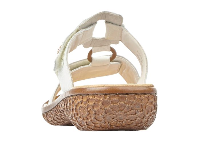 Rieker, modische Damen-Pantoletten, Weite H, mit Klettverschluss 