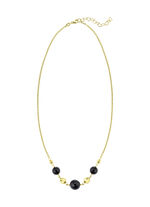 Halskette mit echt schwarzem Achat 