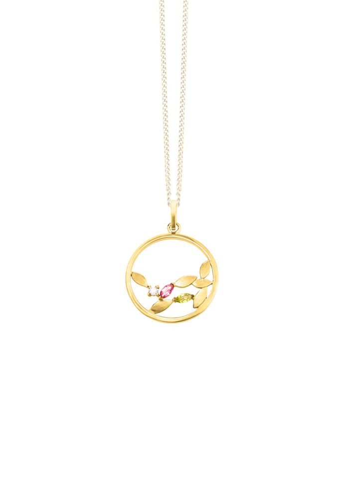 Anh&auml;nger mit Edelsteinen und synth. Zirkonia 