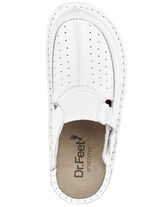 ELENA EDEN Clog aus genarbtem Rind-Nappaleder WEISS