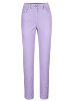 Hose mit floraler Stickerei 