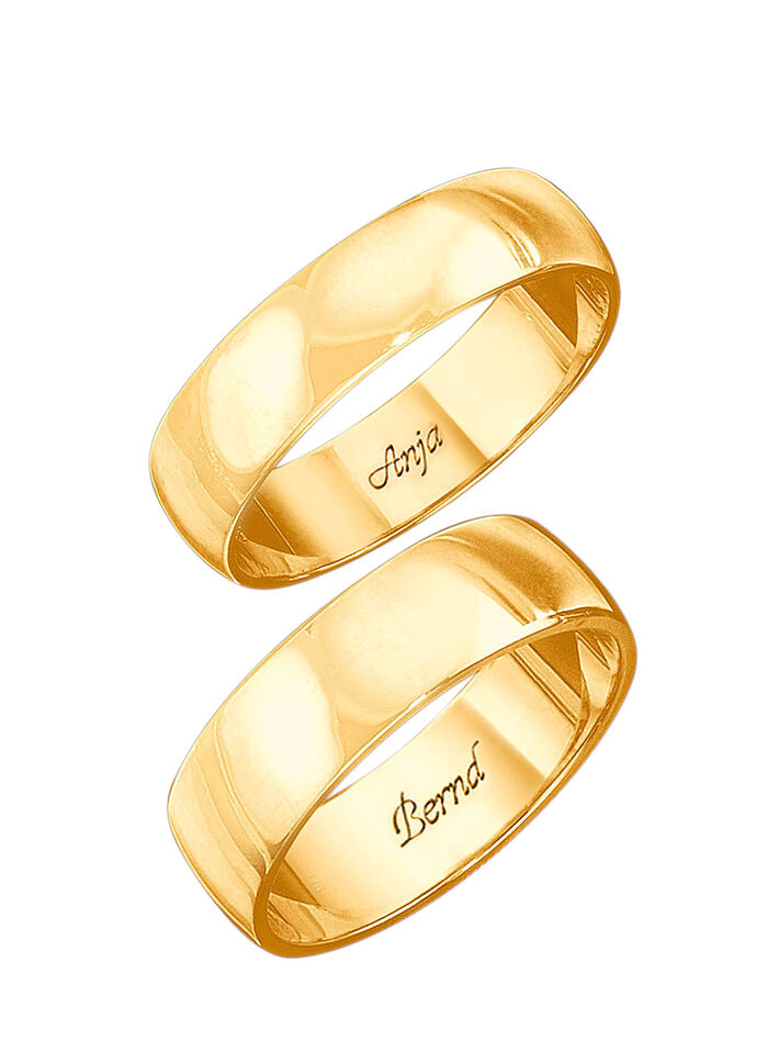 Schwerer, glänzender Trauring 