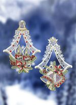 Fensterbild aus Plauener Spitze, 2er-Set 