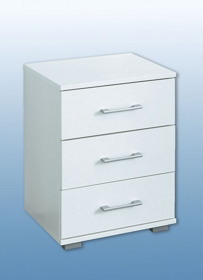 Nachttisch in hochwertiger, stabiler Ausf&uuml;hrung WEISS