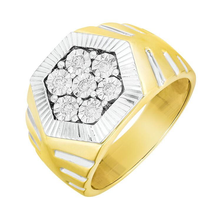 Exquisiter Herrenring in Bicolor 