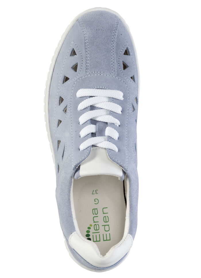 ELENA EDEN Sneaker aus Veloursleder LAVENDEL-WEISS