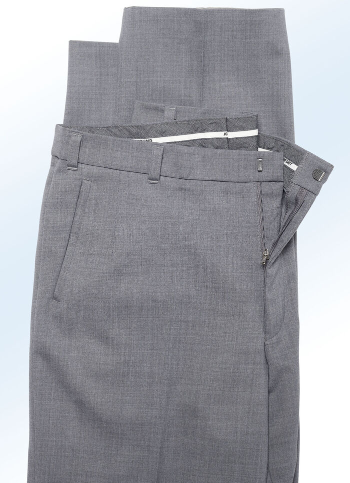 &bdquo;Klaus Modelle&ldquo;-Hose mit weichem Griff in 4 Farben MITTELGRAU MELIERT