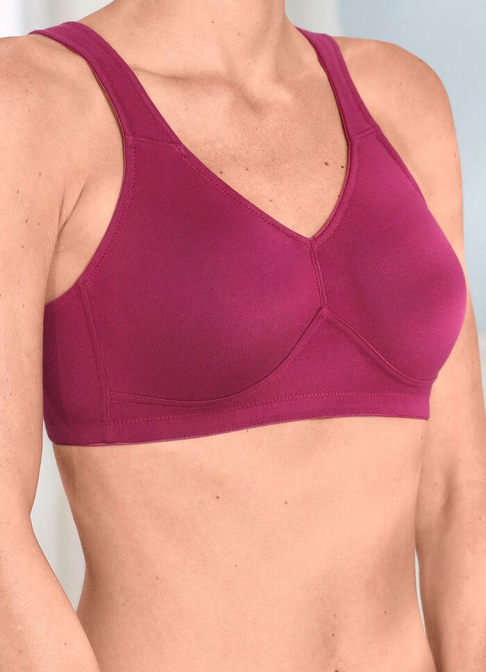 Speidel Zweierpack BH mit vorgeformten Cups 1X BORDEAUX, 1X WEISS