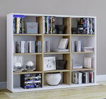 Regal aus Holzstruktur-Nachbildung WEISS-HONIGEICHE