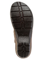 ELENA EDEN Pantolette mit dezenter Knitter-Struktur BRAUN