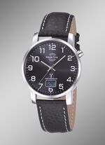 Sch&ouml;ne Herren-Lederarmbanduhr 