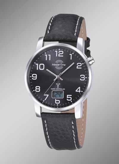 Sch&ouml;ne Herren-Lederarmbanduhr 