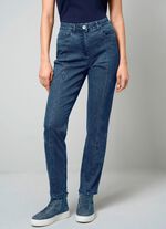 Jeans mit trendigen Teilungsn&auml;hten 