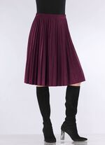 Plissee-Rock in topaktueller Wildleder-Oprik BORDEAUX