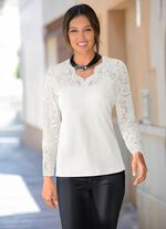 Shirt-Tunika mit Baumwolle ECRU