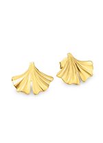 Nat&uuml;rliche Eleganz: Ohrstecker Ginkgoblatt 