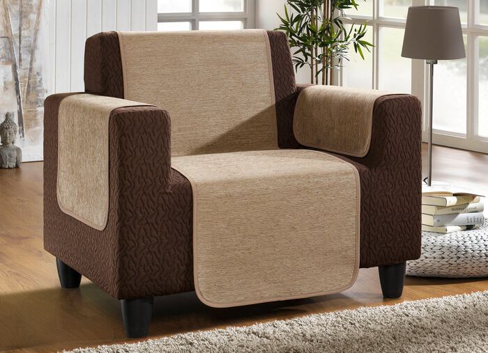 Unempfindliche Sessel-,Couch- und Armlehnenschoner aus Chenille 