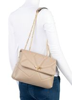 Laurina Tasche mit Kippschloss in extravaganter Libellenform BEIGE