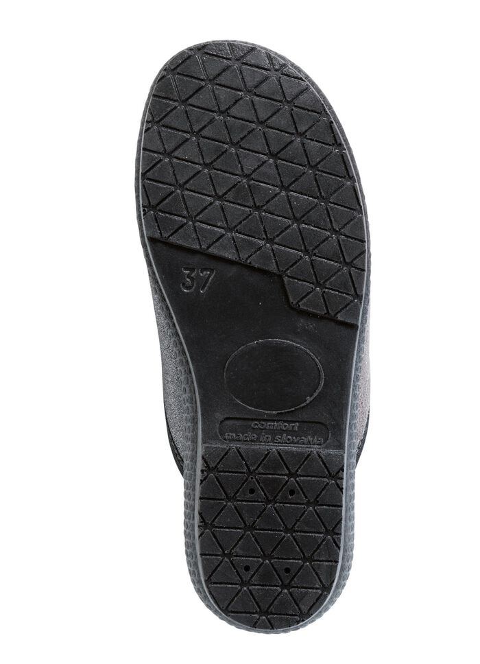 Klassische Damen-Hausschuhe, Weite H, im Textil-Materialmix 