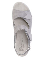 ELENA EDEN, bequeme Damen-Sandalen, Weite G, mit herausnehmbarem Fu&szlig;bett GRAU