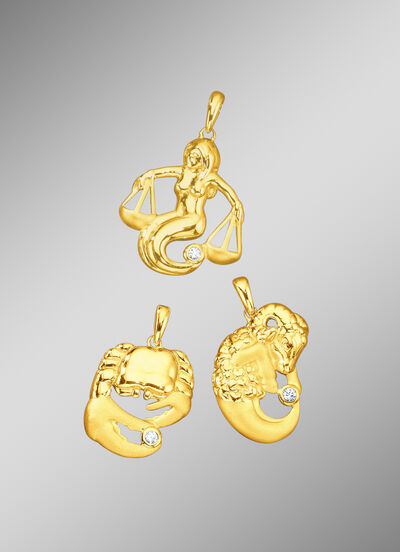 Sternzeichen-Anhänger matt/hochglänzend 