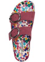 Andrea Conti Pantolette mit bunt bedrucktem Lederfu&szlig;bett 